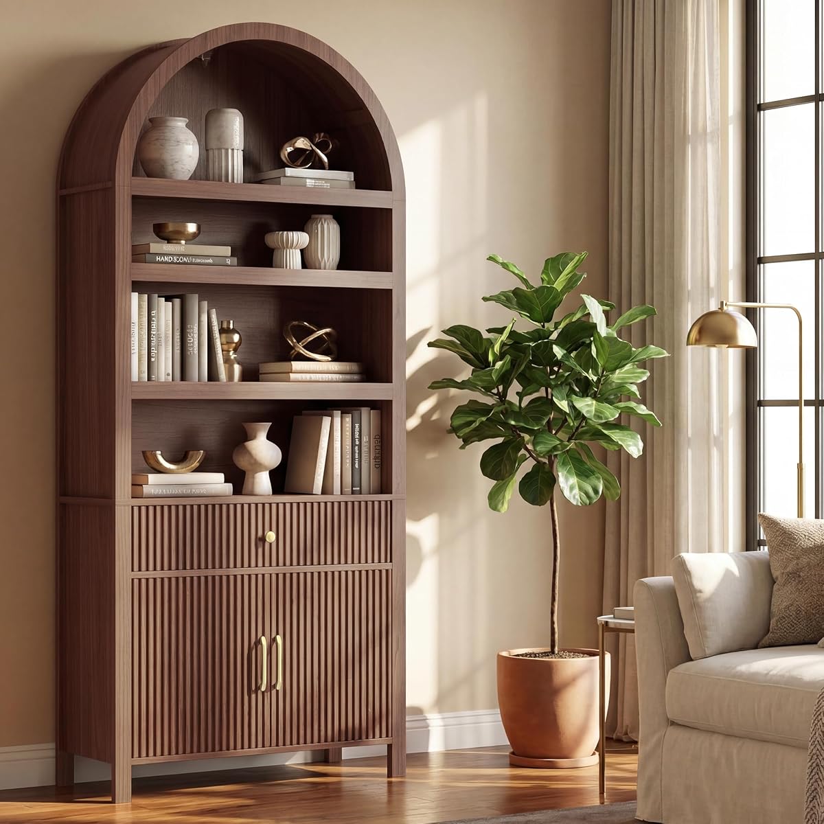 Book Shelf 70" Tall Bookcase with Drawer