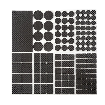 Non Slip Furniture Pads - Round, Square, Rectangle, Premium 129 Pieces Furniture Grippers Chair Leg Pads Self Adhesive Rubber Chair Feet- Anti Scratches Furniture Pads for Hardwood Floors
