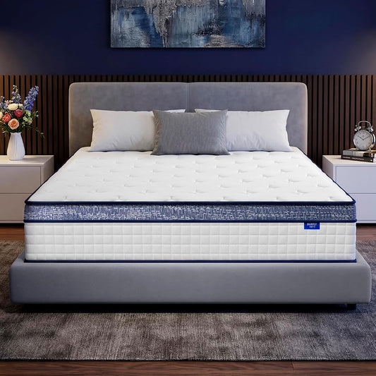 Twin Mattress, 10 Inch Hybrid Twin Size Mattress in a Box