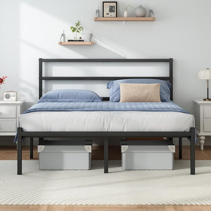 Full Size Bed Frame with Headboard and Footboard