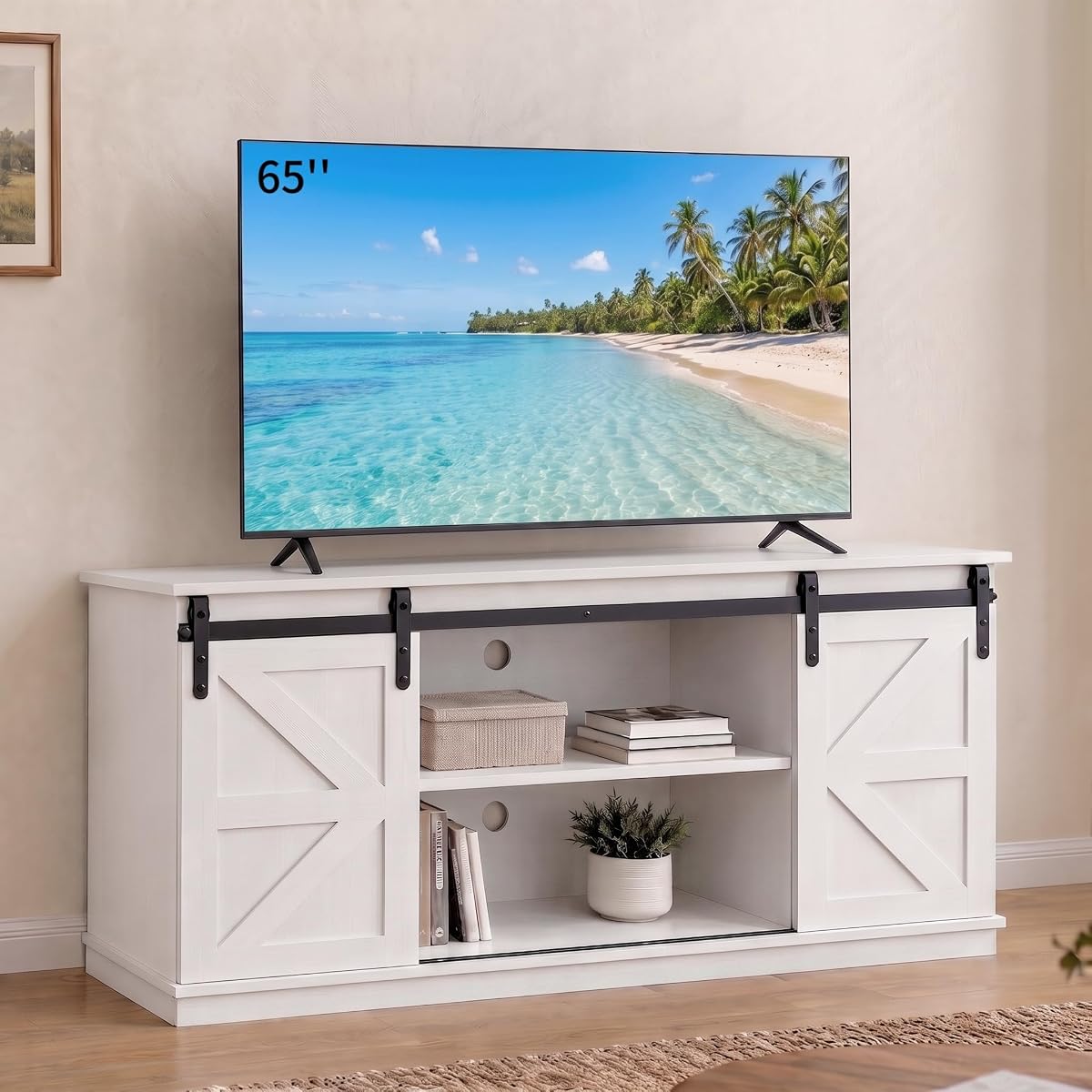 58'' Farmhouse TV Stand for Televisions up to 65 Inches