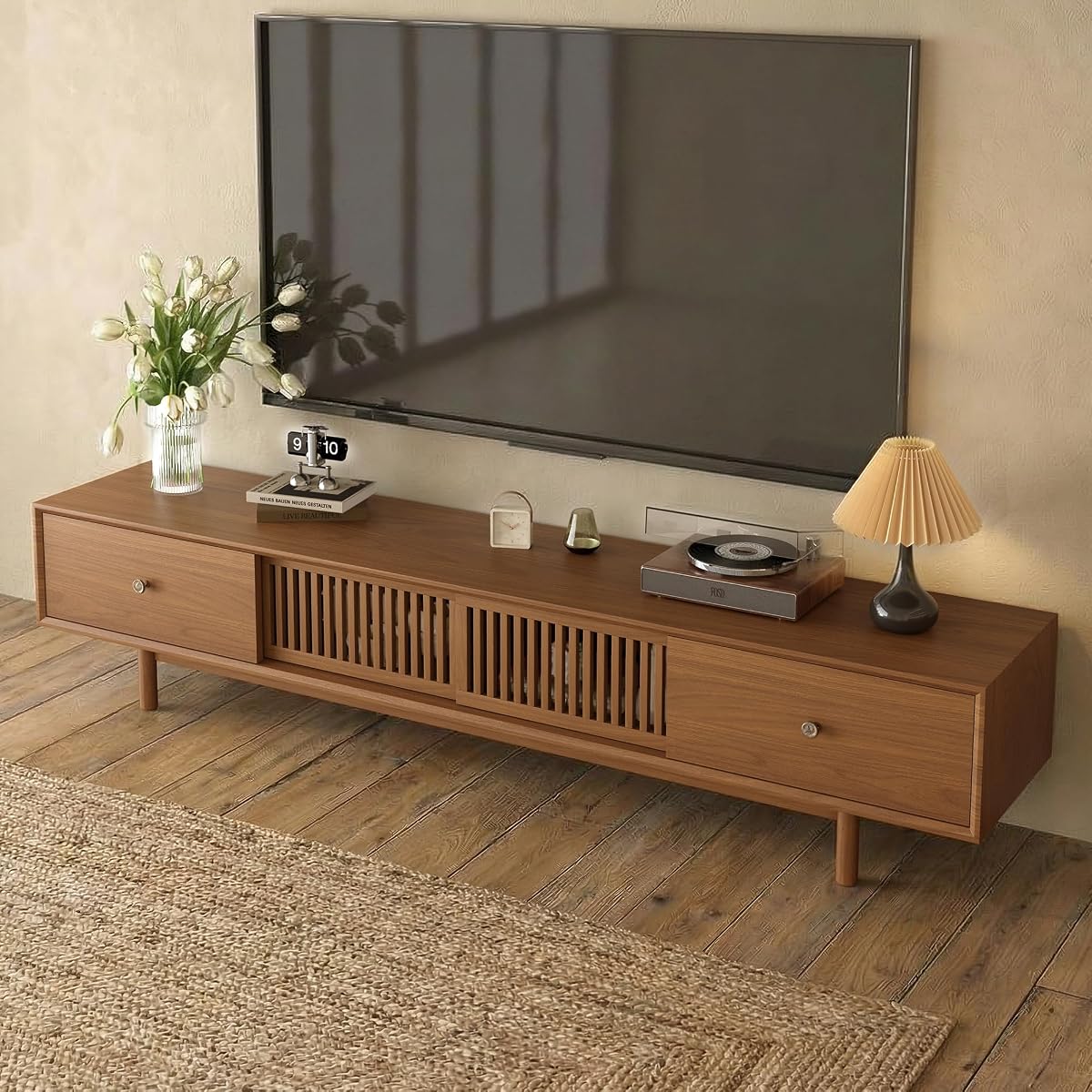 78.7" Mid-Century Modern TV Stand Fully Assembled Media Console