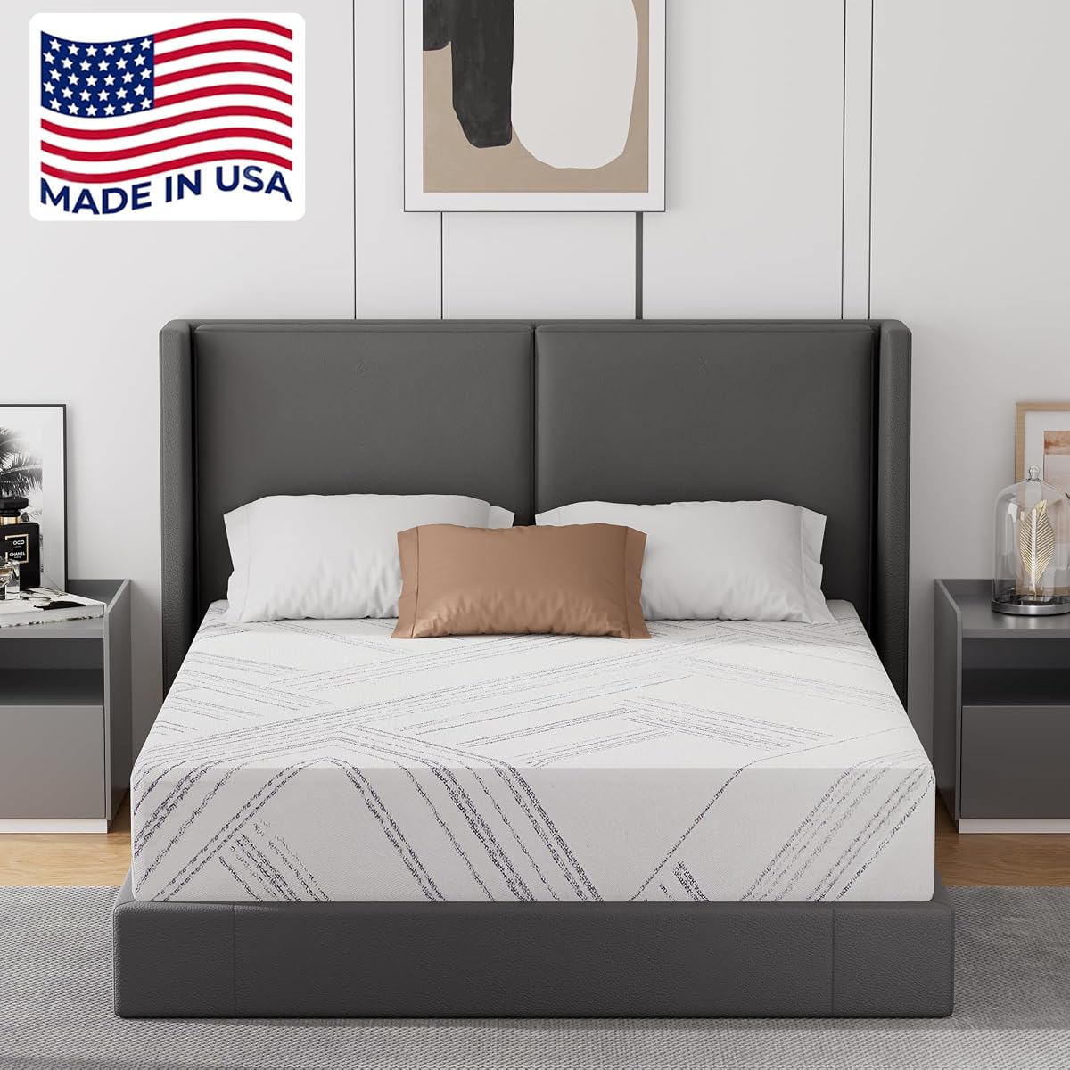 8 Inch King Memory Foam Mattress in a Box, Medium Firm Gel Foam