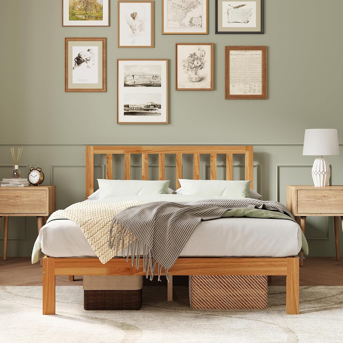 12inch Twin Size Bed Frame Wooden Twin Platform Bed Frame