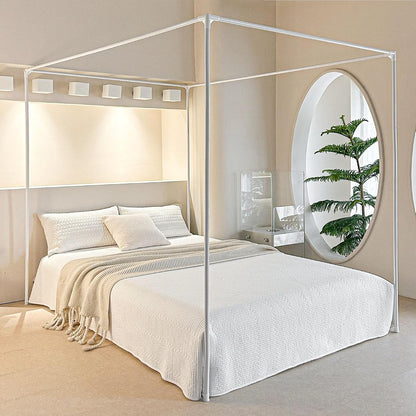 AIKASY Premium Canopy Bed Frame Posts for Queen Size Beds, Sturdy Metal Poles