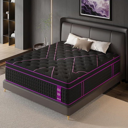Queen Mattress 12 Inch Hybrid, Cooling-Gel Foam & Pocket Springs