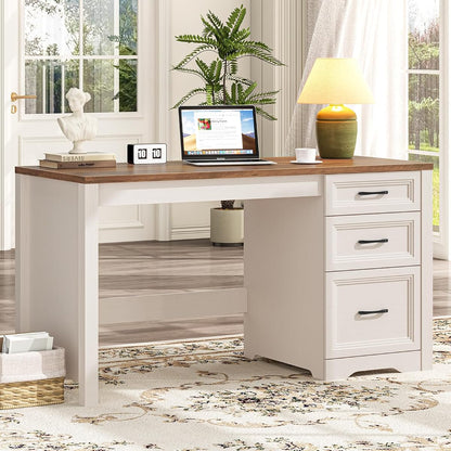 55" Wooden Executive Desk with 3 Drawers