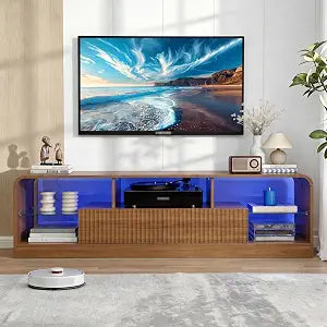 63'' Mid Century Modern TV Stand for 55 60 65 70 Inch TVs, view 2