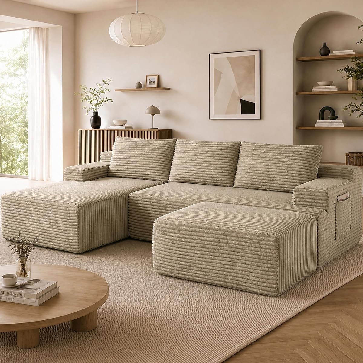 Boneless Cloud Couch in Fluffy Corduroy