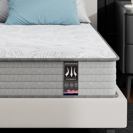 Queen Mattress 12 Inch Hybrid Mattress Queen Size - Memory Foam & Individually Pocket Coils Springs, Pressure Relief, Motion Isolation, Edge Support, Certipur-Us Certified, Medium Firm