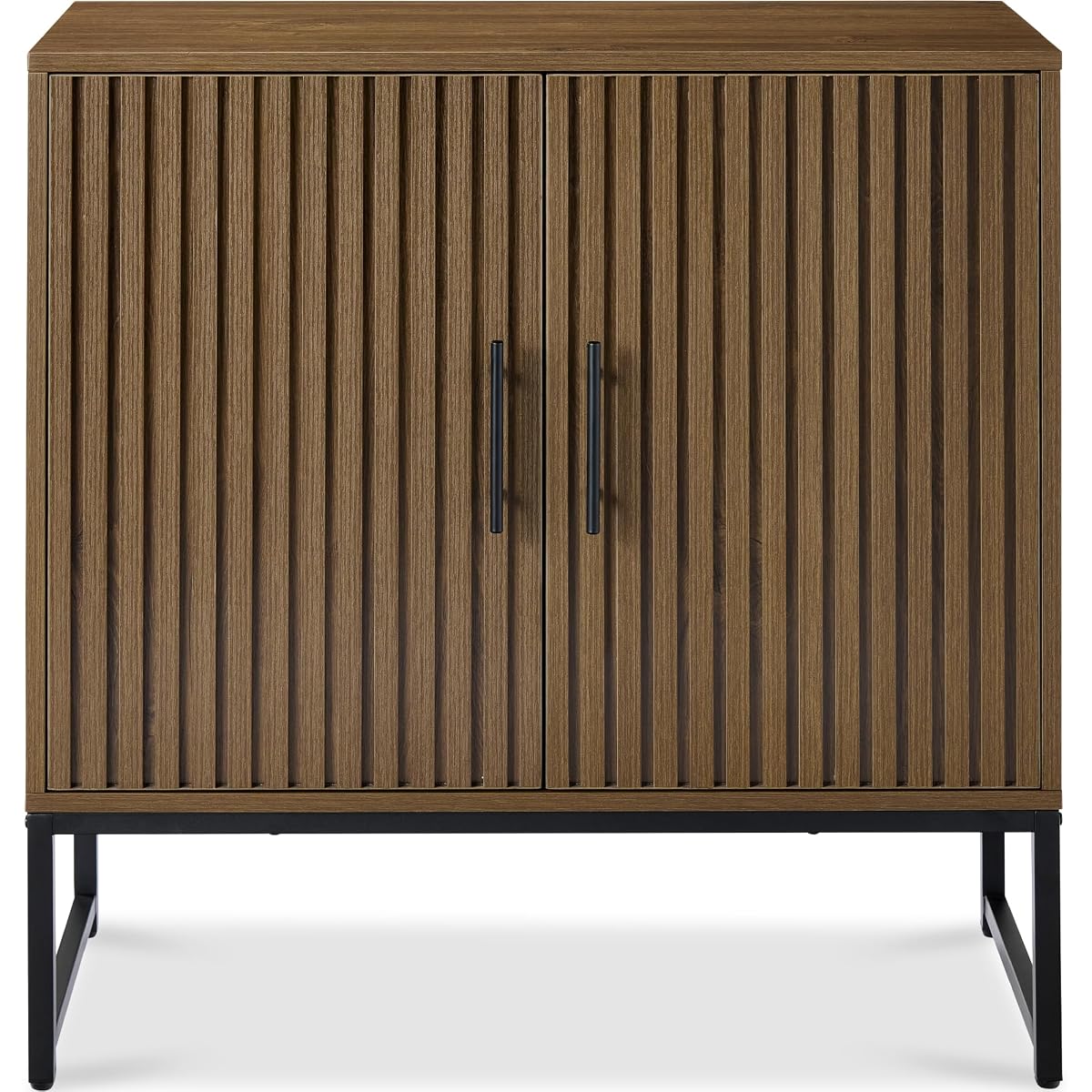 Best Choice Products Slatted Sideboard Buffet Cabinet, Entryway Table, Accent Storage Cabinet, Console Table for Hallway, Living Room, Dining Room – Dark Brown
