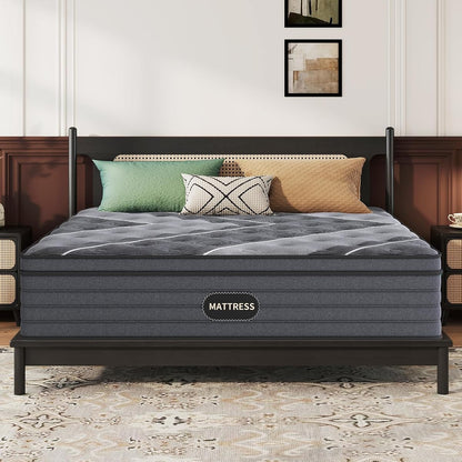 Twin Size Mattress, 10 Inch Hybrid Mattress in a Box