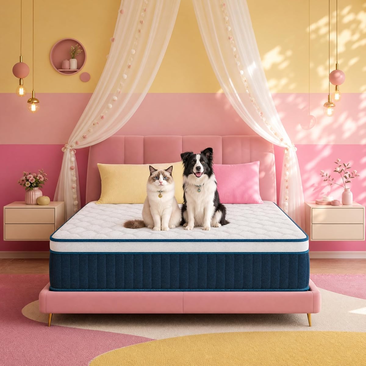 CorePillow12 Inch Full Luxury Hybrid Mattress, Medium Firm, Zoned Support