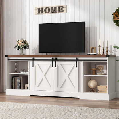 Farmhouse TV Stand for 70/75/80 Inch TV