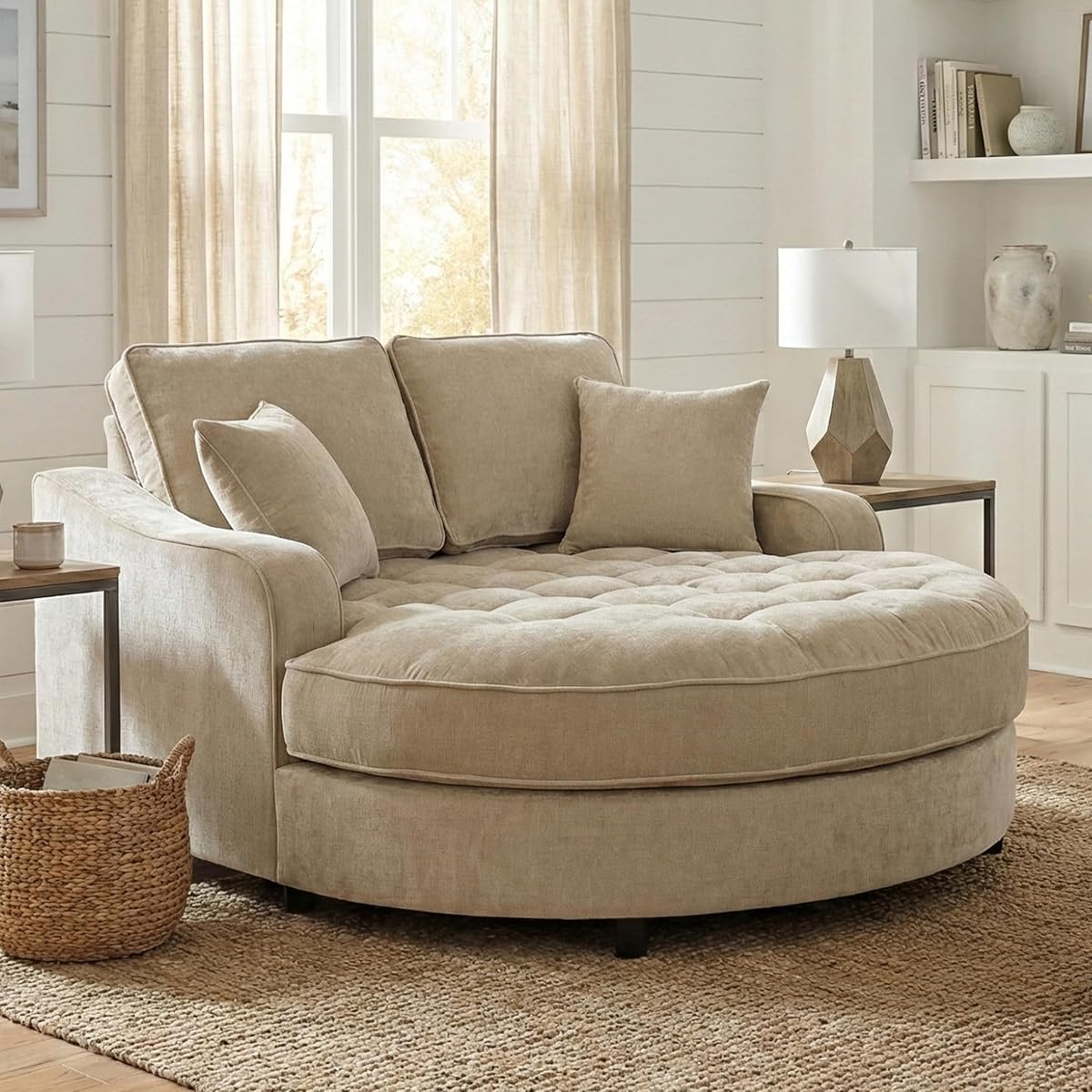 55 Inch Modern Chaise Lounge Sofa Bed