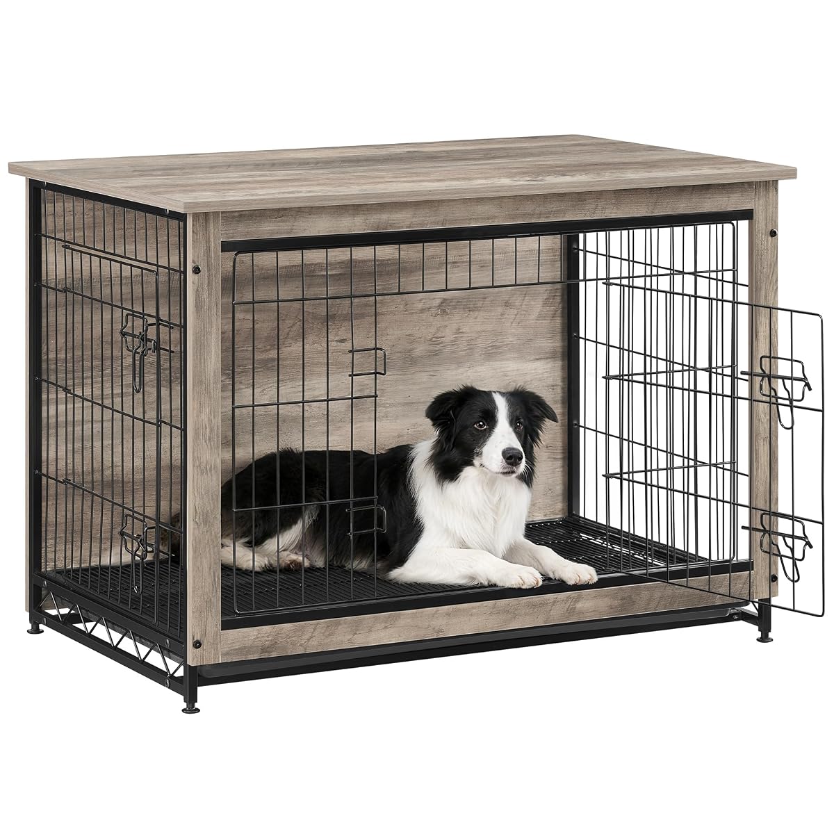 38.6" Dog Crate Furniture, Indoor Dog Kennel Side End Table