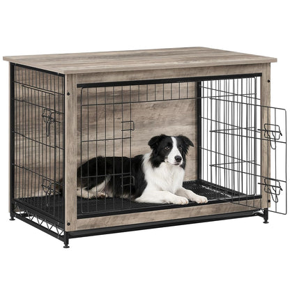 38.6" Dog Crate Furniture, Indoor Dog Kennel Side End Table