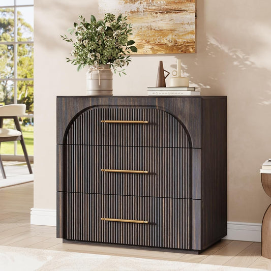 Buffet Cabinet with 3 Drawers, 31.5'' W Arched Storage Cabinet