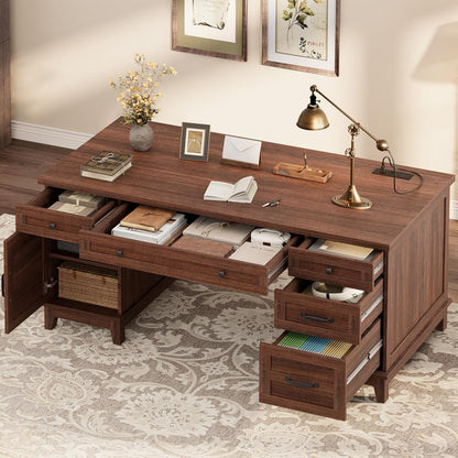 Farmhouse Executive Desk 60 Inch