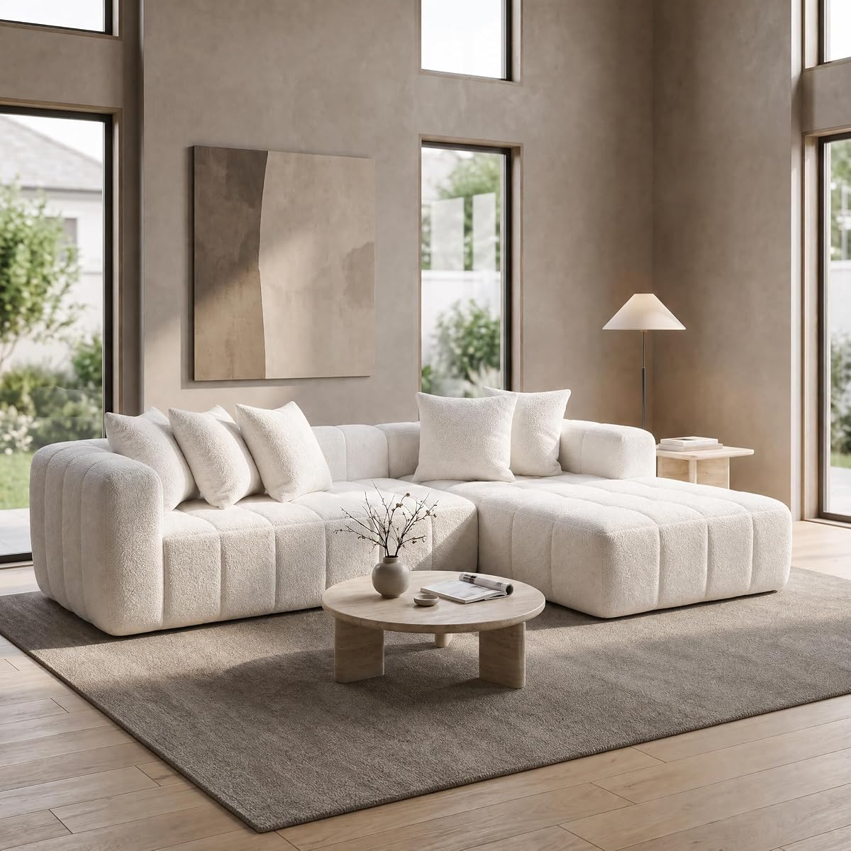 107.9" L-Shaped Boneless Couch
