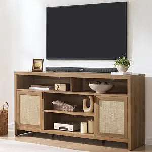 63" Rattan TV Stand for 55" 65" TV, view 2