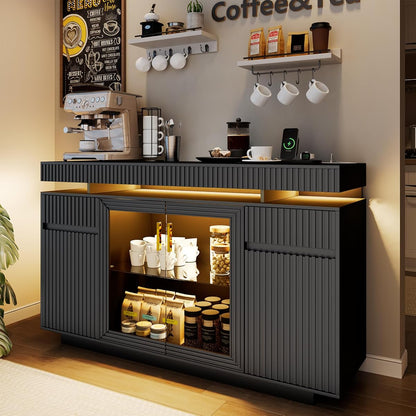 47.2" Sideboard Buffet Cabinet with Storage, Adjustable Shelf