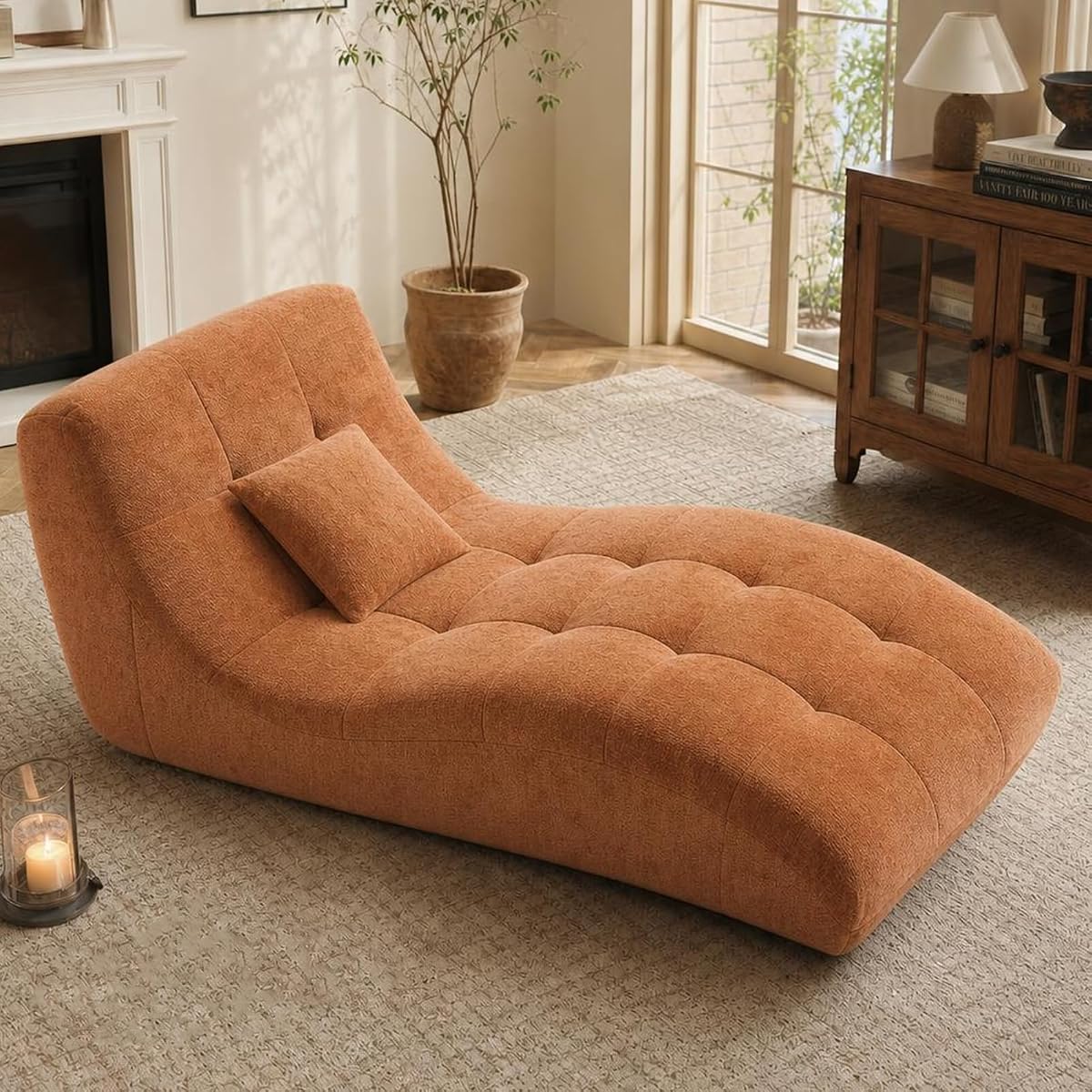 Chaise Lounge Chair Boneless Sofa Curved Floor Recliner Sofa Bed