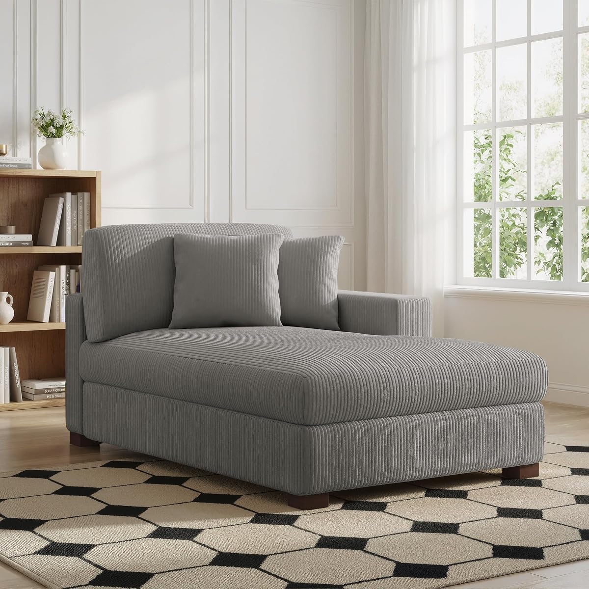 Chaise Lounge Chair Indoor, Oversized Upholstered Sofa Bed for Living Room