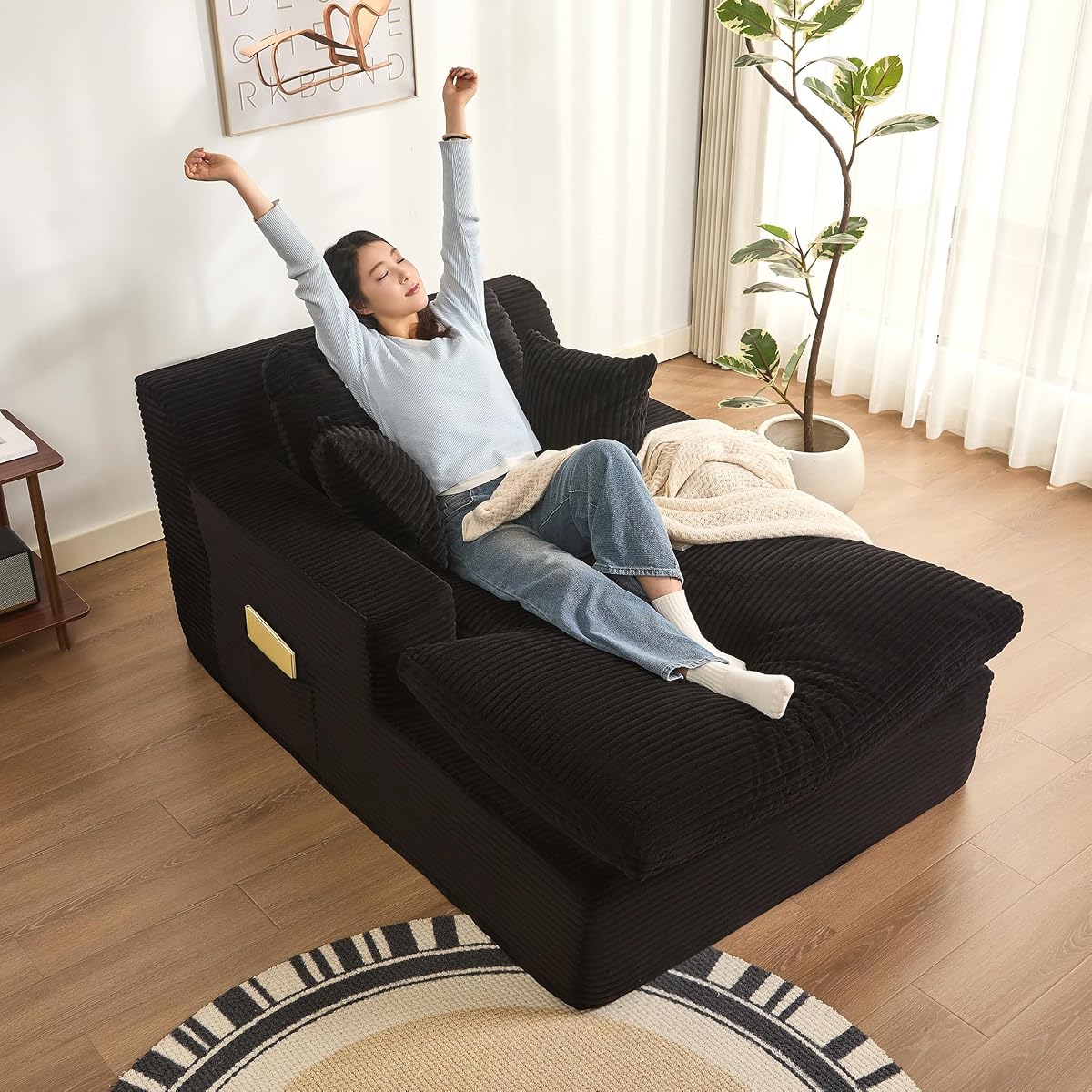 63" Chaise Lounge Chair Indoor