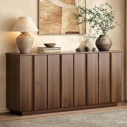 61" Sideboard Buffet Cabinet with Storage Walnut