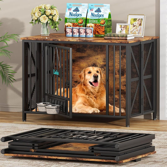 Foldable Large Dog Crate Furniture