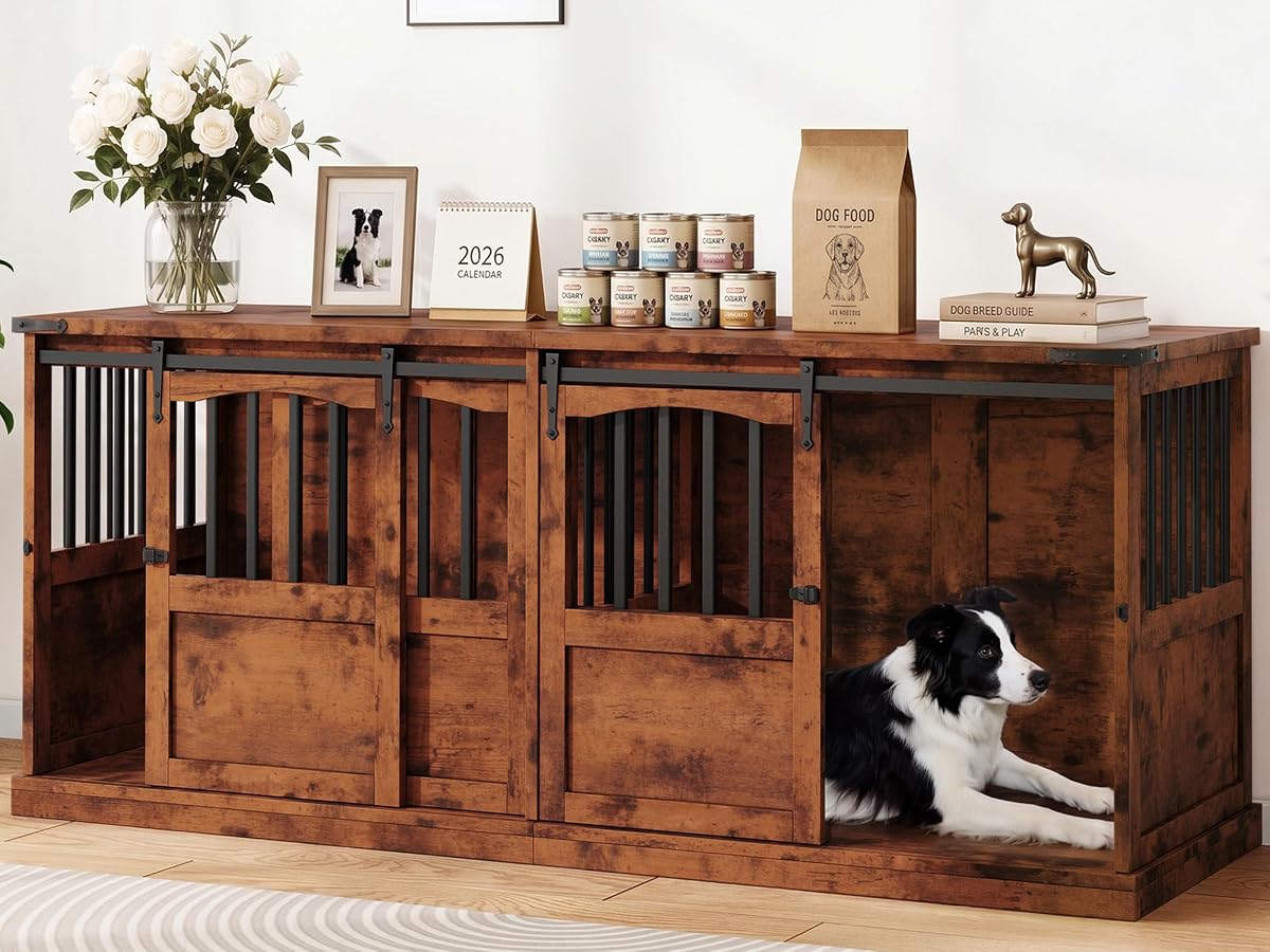 72" Double Dog Crate Furniture