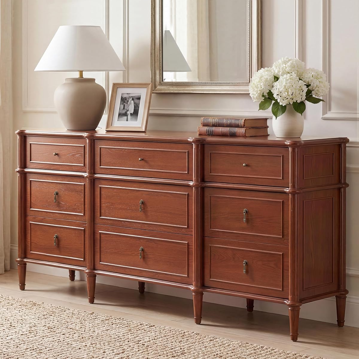63" 9-Drawer Dresser with Power Outlet