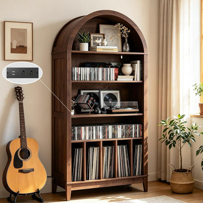 Large Record Player Stand Holds 350+ Albums