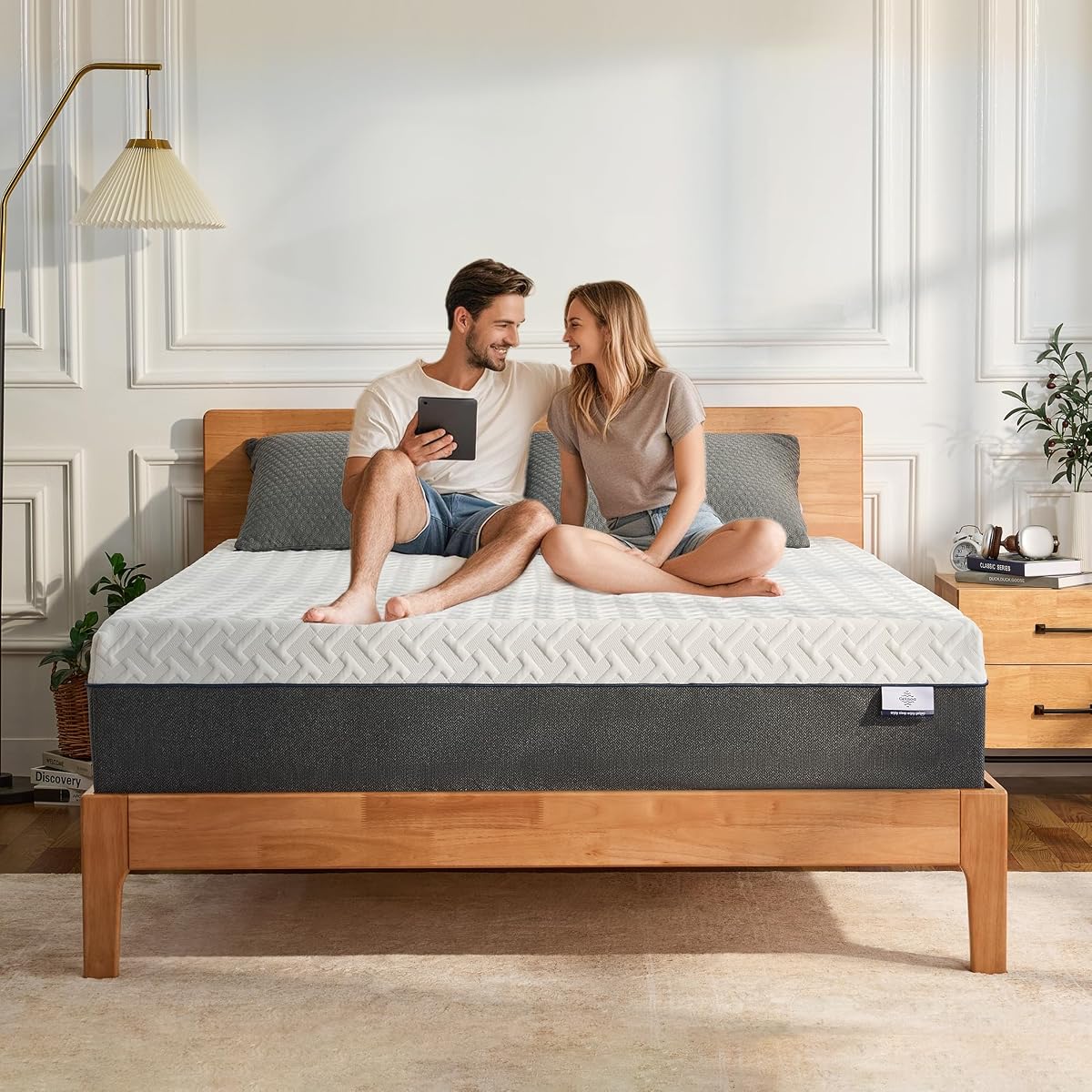 12 Inch King Size Mattress,Green Tea Gel Memory Foam,Medium Firm