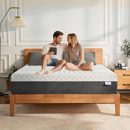 12 Inch King Size Mattress,Green Tea Gel Memory Foam,Medium Firm