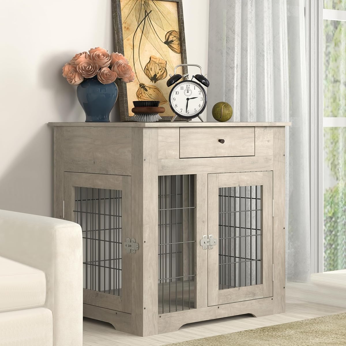 Okak Furniture Style Dog KennelGrey