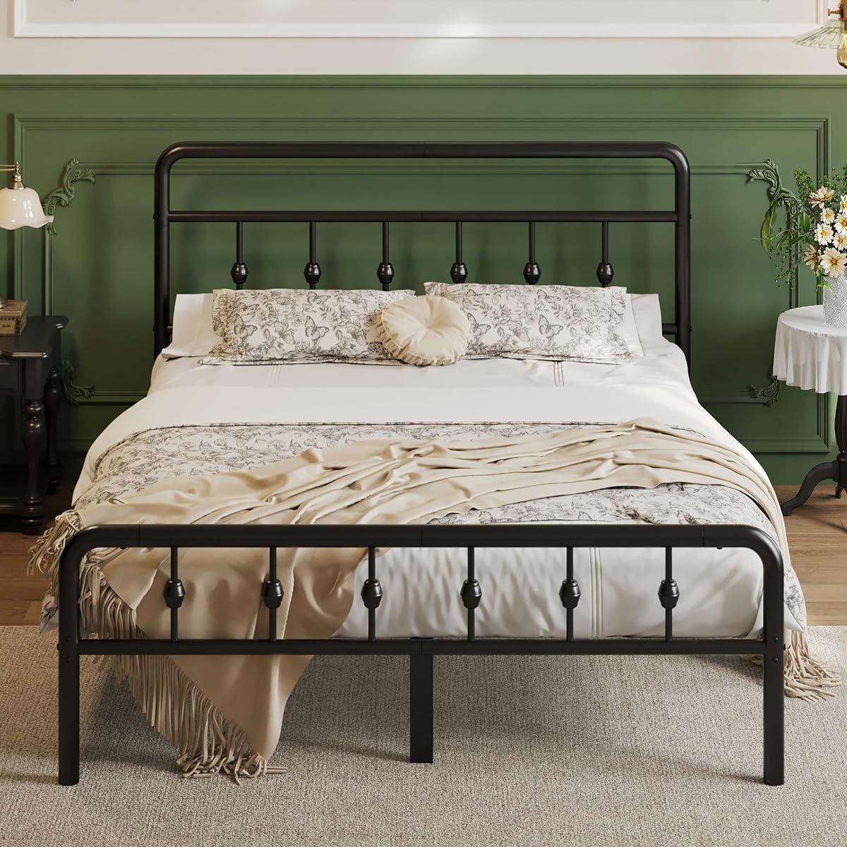12 Inch Queen Bed Frame with Headboard and Footboard