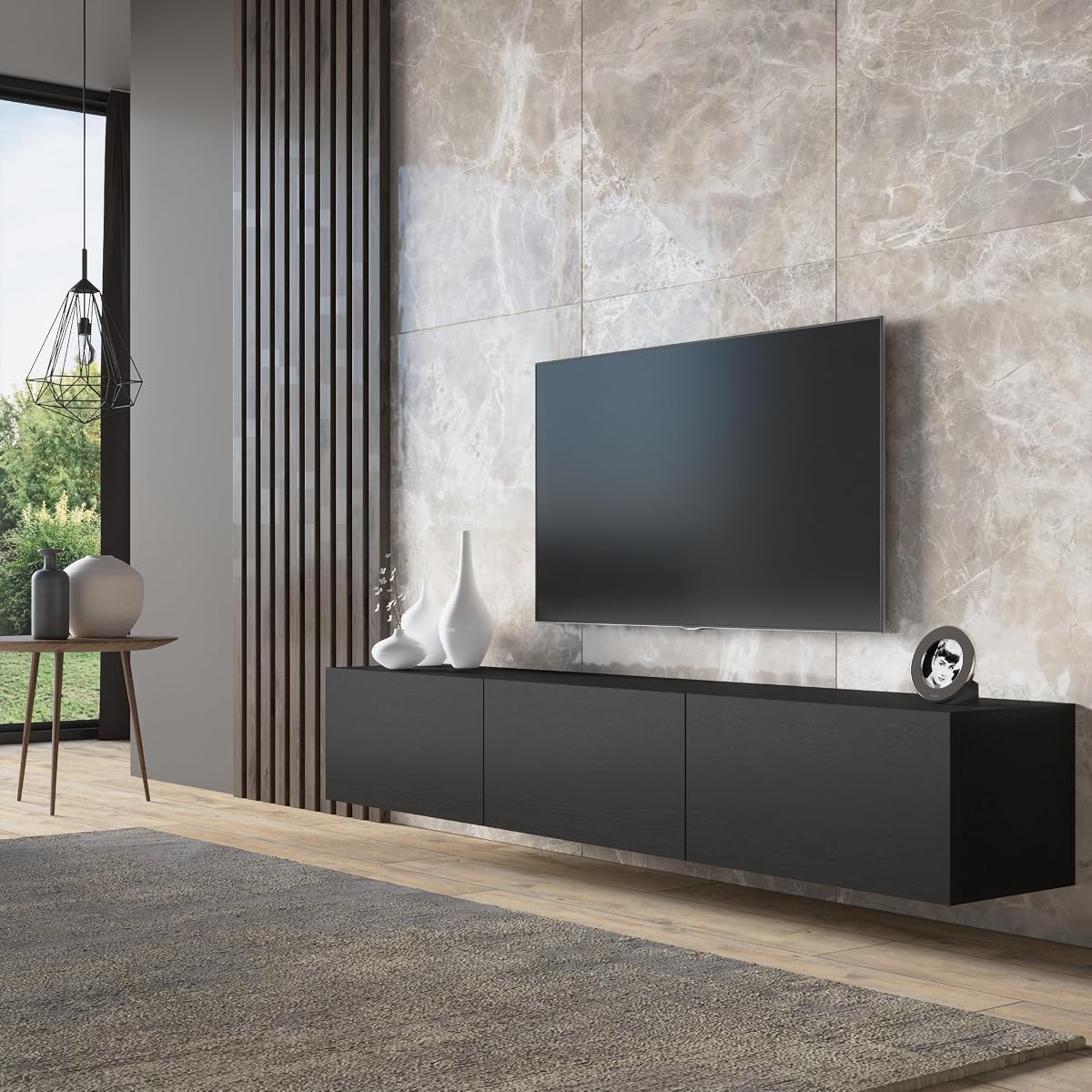 Modern Floating TV Stand for Up to 80” TVs