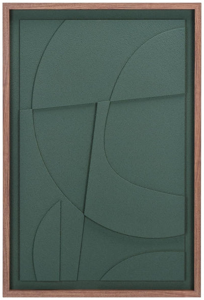 SAFAVIEH Home Collection Nature's Edge Framed Dimensional Art – 24 x 36-Inch Rectangle, Green Lacquer, Modern Design for Living Room or Bedroom