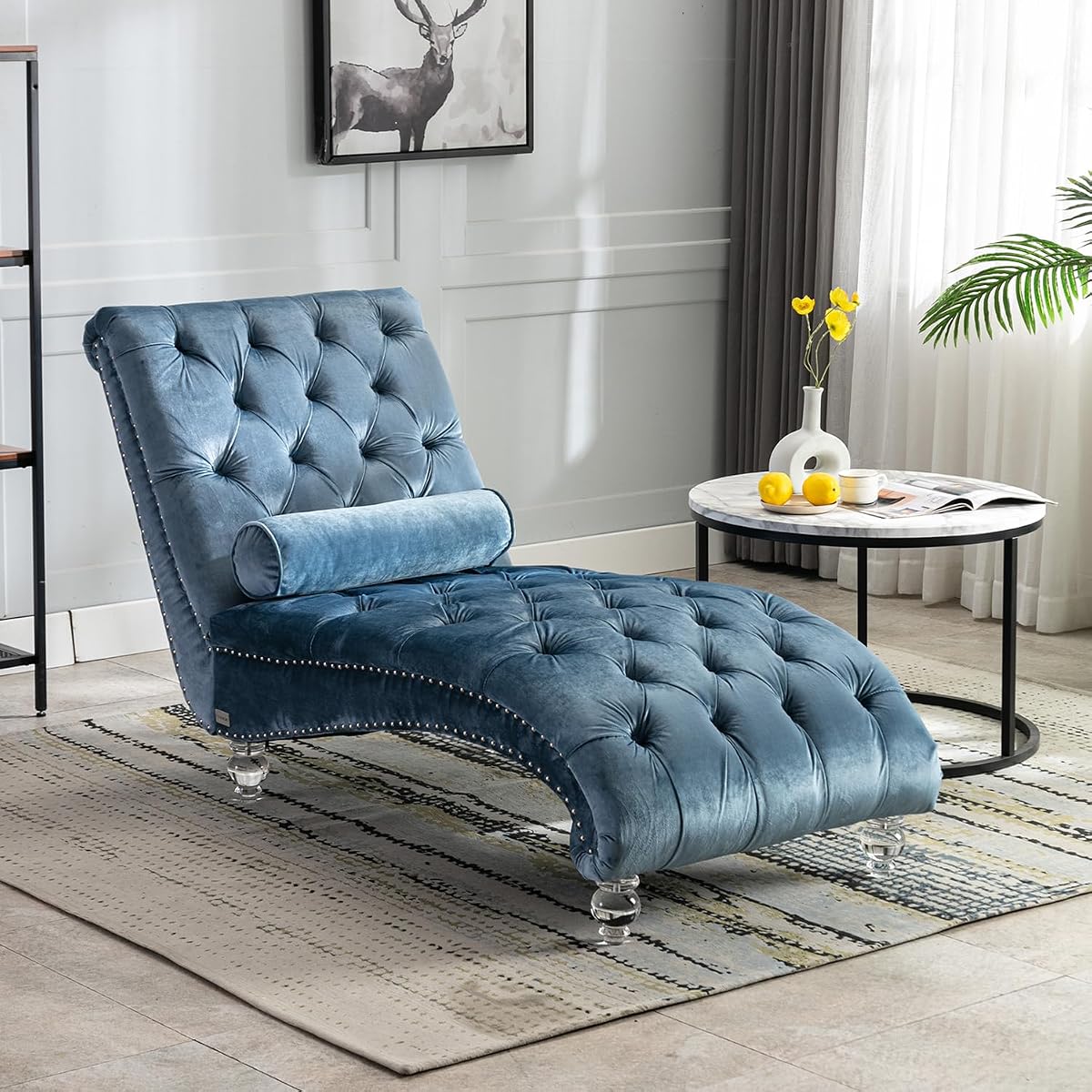 Tufted Chaise Lounge Chair Indoor
