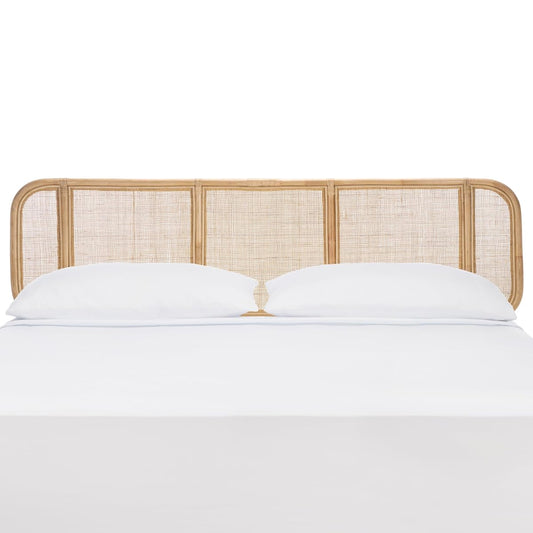 SAFAVIEH Furniture, Takuma King Headboard, Natural, Rattan & Solid Wood