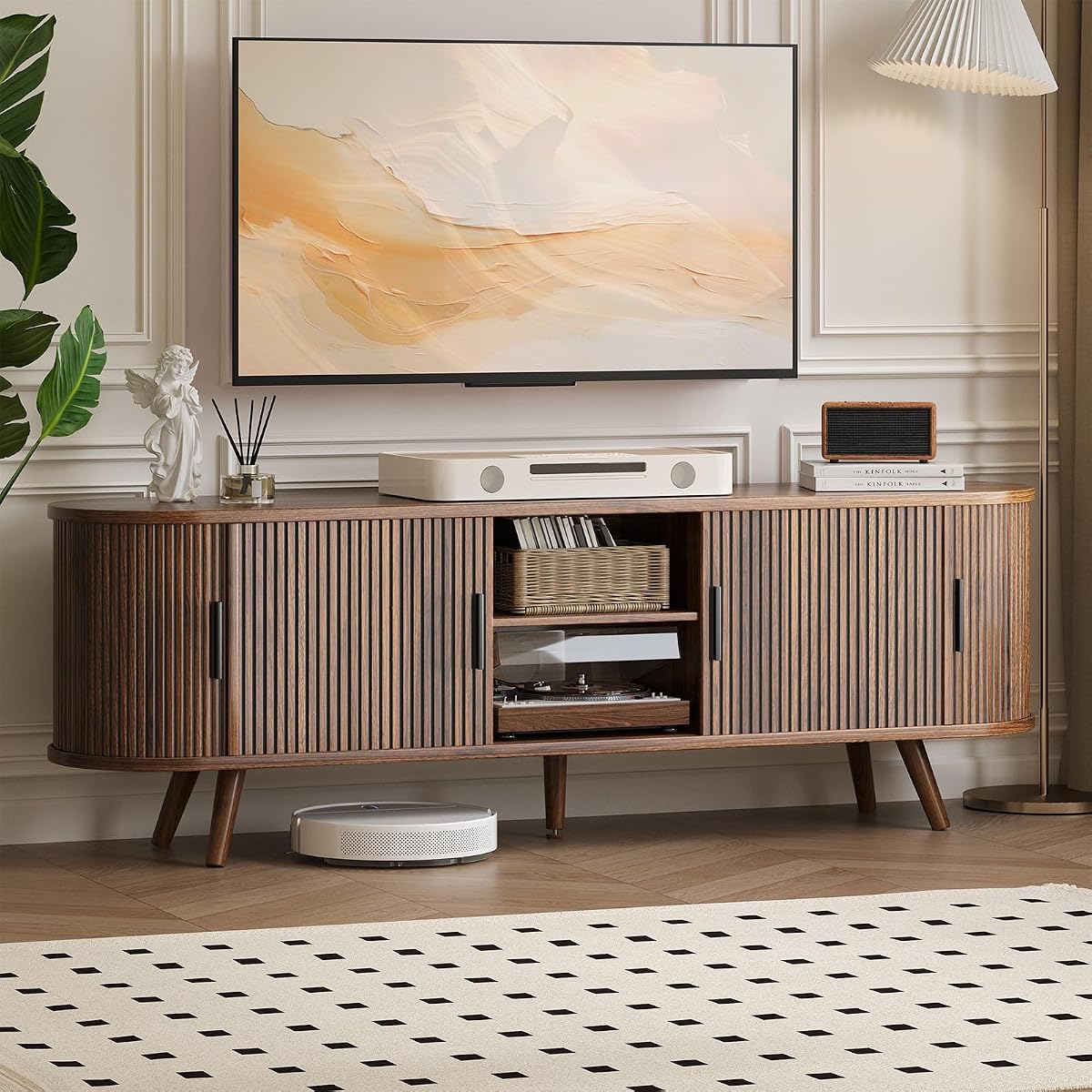 62" Fluted TV Stand for TVs up to 70"