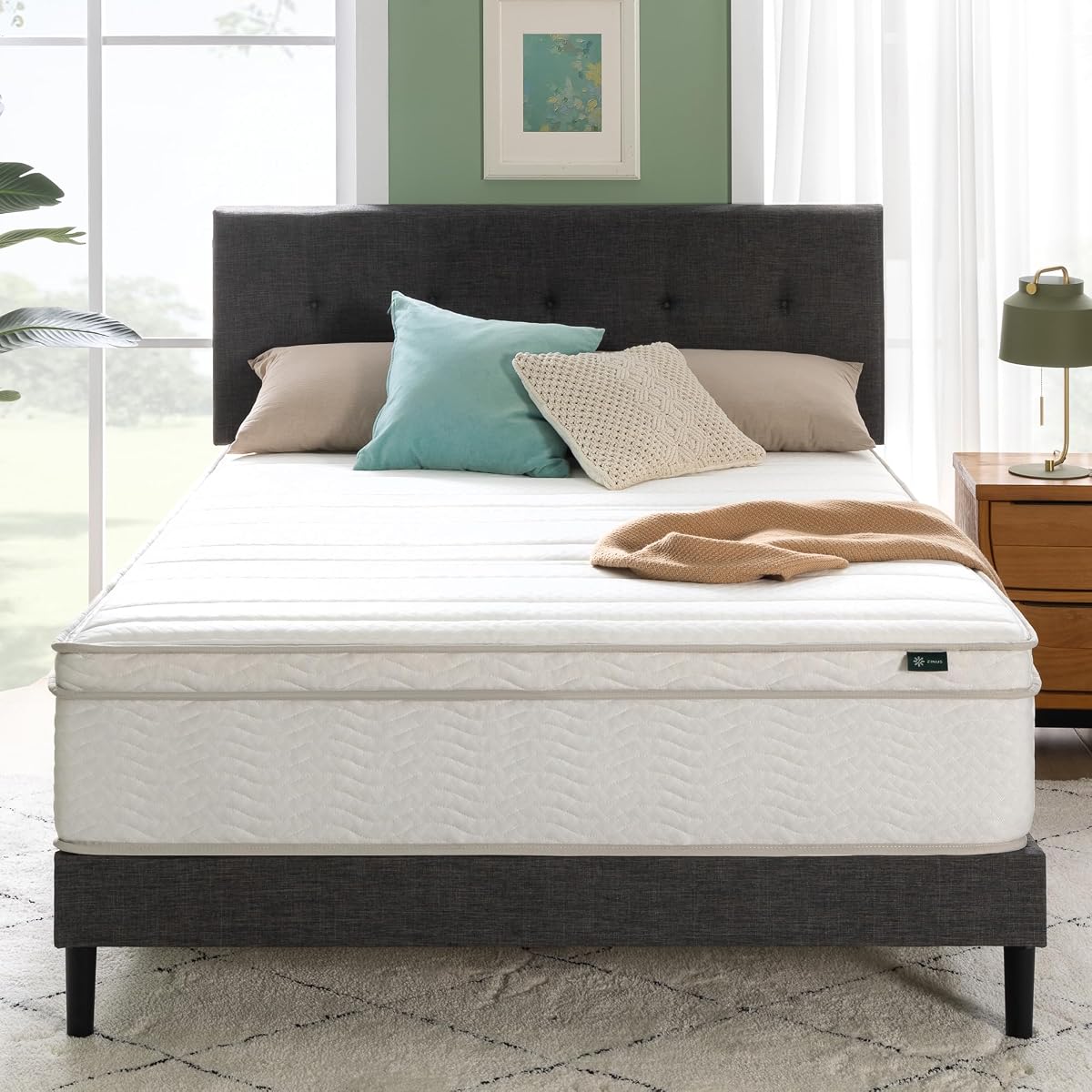 12 Inch Full Foam and Spring Hybrid Mattress, Medium Feel