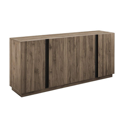 Liss Contemporary 4-Door Minimalist Sideboard 70 Inch Slate Grey