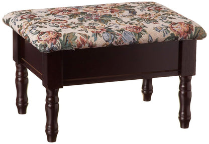 Foot Stool, 15.8"D x 11.8"W x 9.8"H, Cherry