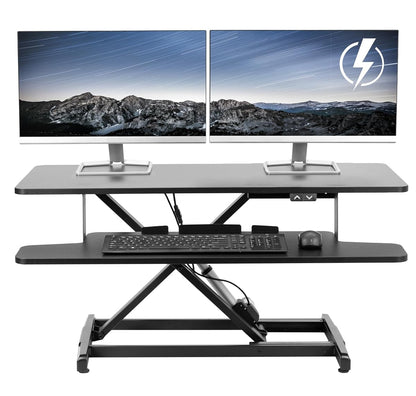 VIVO Black 36 inch Electric Desk Converter, DESK-VE36B