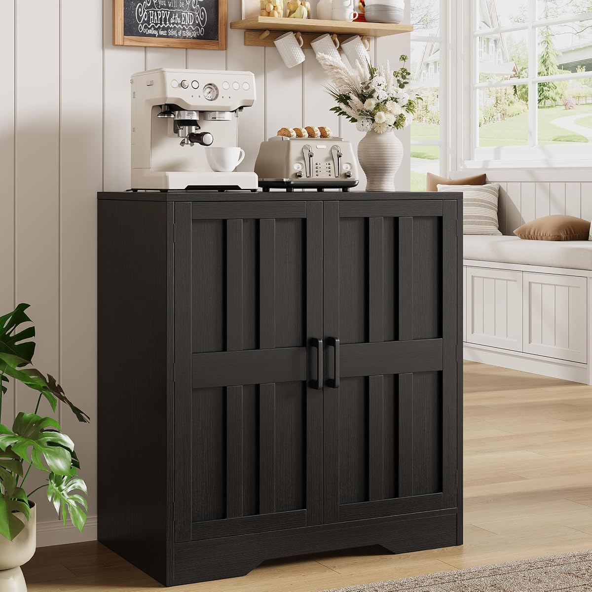 Sideboard Buffet Cabinet, Modern Farmhouse Kitchen Storage Cabinet