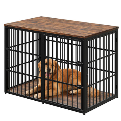 54'' XXXL Dog Crate Furniture with 3 Doors for Large Dogs