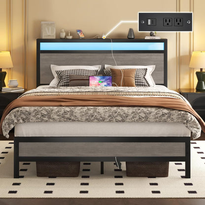 Full Bed Frame with Headboard & Footboard